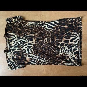 Leopard print T-shirt dress